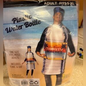 Thirsty Beaches Water Bottle Costume Adult Mens or Women’s Sz S-XL Blue White